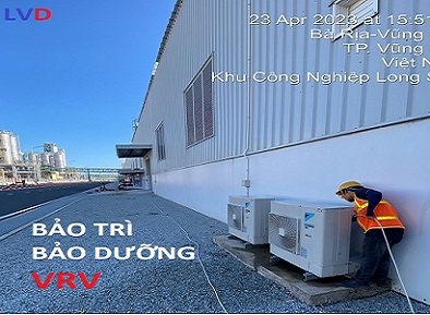 Bảo trì bảo dưỡng hệ thống lạnh VRV tại Long Sơn - Vũng Tàu