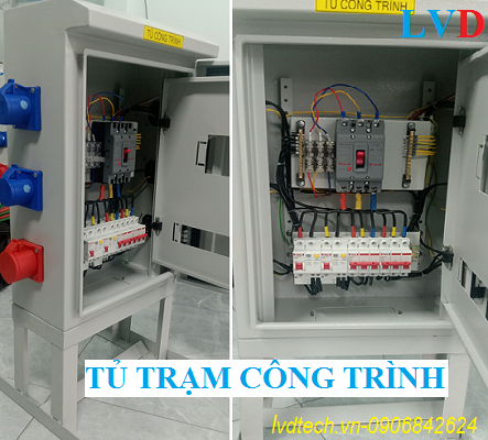 Tủ điện thi công 3P 50A 2 lớp cánh