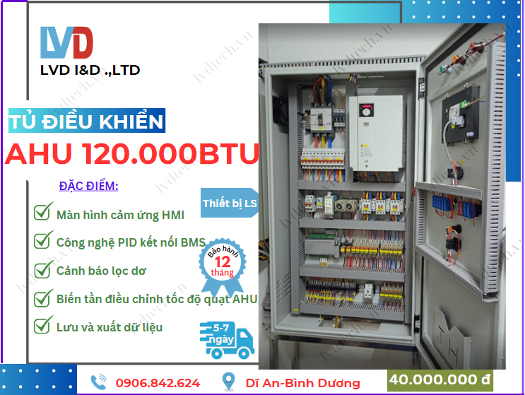 Tủ điện điều khiển thiết bị AHU 120000 BTU