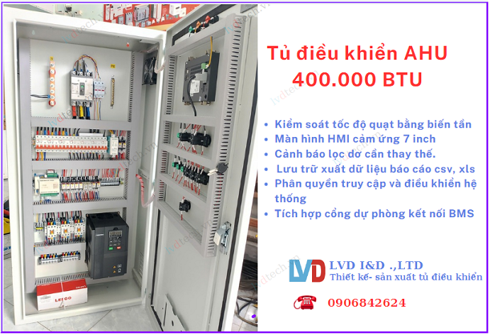 Tủ điện điều khiển thiết bị AHU 400000 BTU