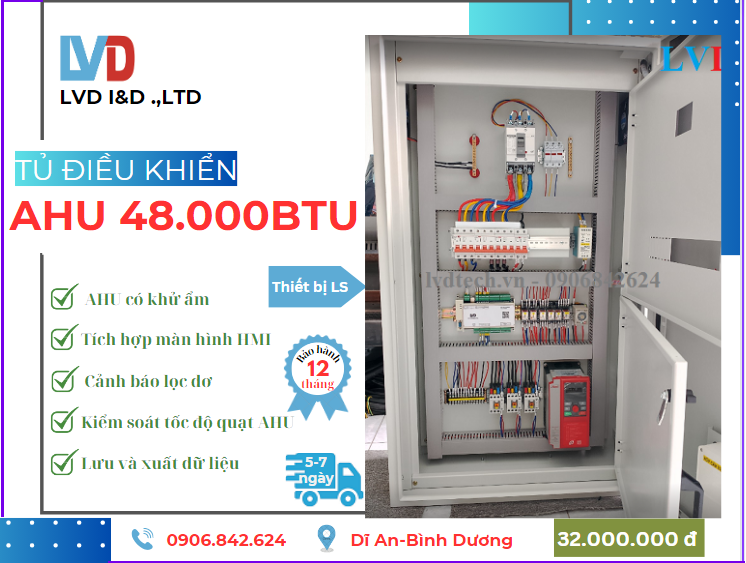 Tủ điện điều khiển AHU 48000 BTU