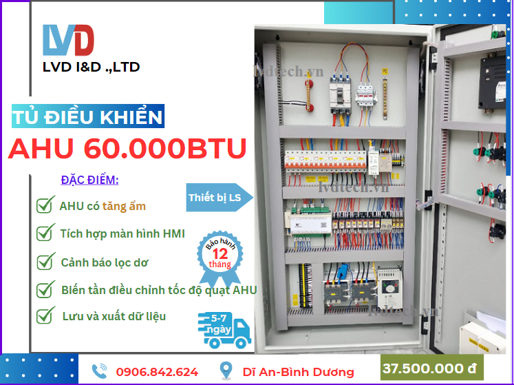 Tủ điện điều khiển AHU 60000 BTU có tăng ẩm