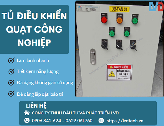 Tủ điều khiển quạt hơi nước công suất 5kW