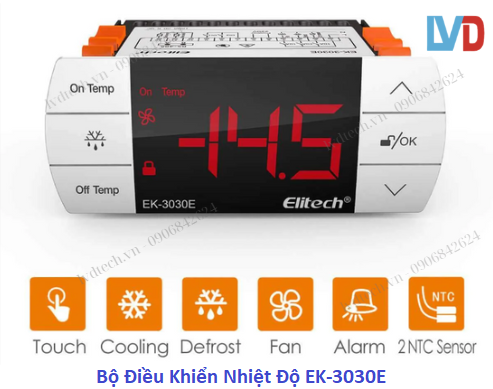 Elitech EK-3030E – Bộ Điều Khiển Nhiệt Độ Kho LẠNH, KHO MÁT, CÓ BMS
